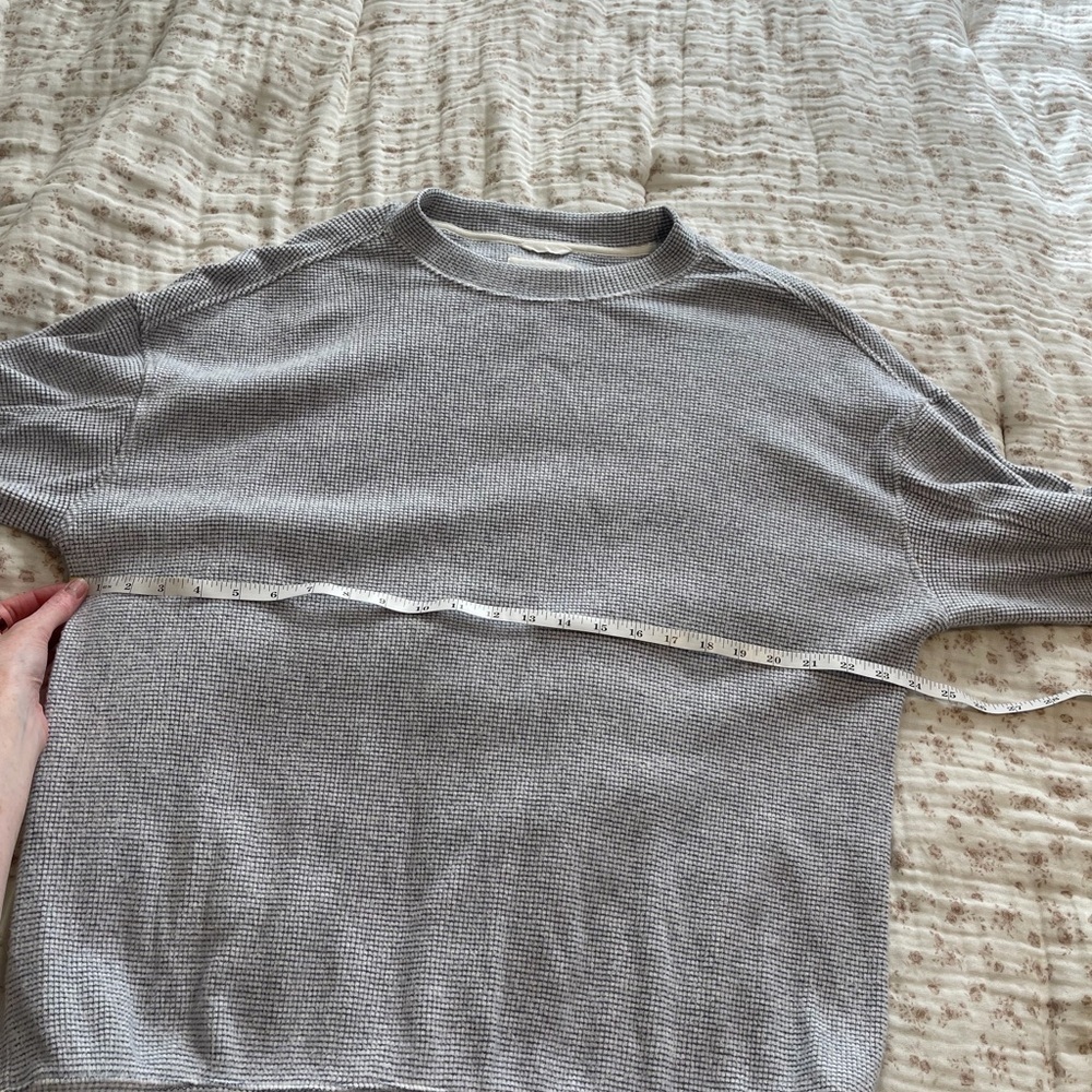 aerie Navy blue and white Waffle Crewneck Sweater - Picture 5 of 7